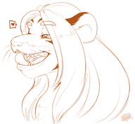 drawing giantess vore furry monochrome shrunken_man tigress sheela no_background