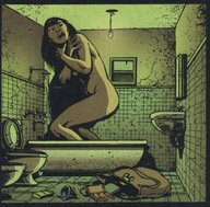 drawing black_hair bath anime small_giantess