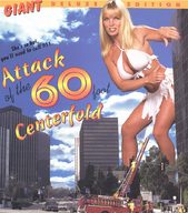 breasts giantess collage city mega blonde cleavage skirt vehicles ladder poster top ripped_clothing attack_of_the_60ft_centerfold jj_north bending_forward firetruck bare_legs makeshift_clothing bare_midriff