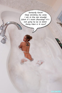 collage nude bath shrunken_men shrunken_woman captions