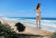 giantess blonde swimsuit beach shrunken_people docop wet_hair delta_goodrem