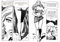 drawing blonde comic monochrome anime story shrunken_woman zora