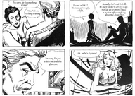 drawing blonde comic monochrome giant story shrunken_woman zora