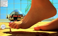 feet story shrunken_men pink_nails jessi_and_vicky ufo imminent_crush tiny_mk digital_render