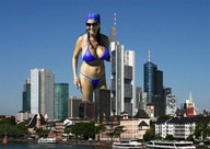 gentle giantess collage city swimsuit skyscraper