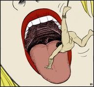 drawing karbo vore blonde color tongue anime lips shrunken_men