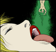 drawing karbo vore blonde color tongue anime lips shrunken_men dangle