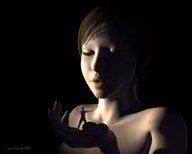 handheld short_hair shrunken_men tomthumb shrunken_man captured digital_render