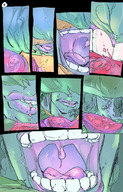 drawing vore comic mamabliss color tongue teeth anime unaware throat food point_of_view