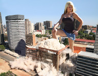 giantess collage city blonde destruction wonderslug giantess_amy