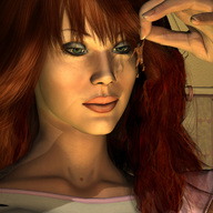 handheld red_hair shrunken_men shrunken_man captured between_fingers digital_render