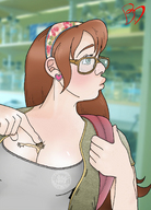 gentle color cleavage shrunken_men pemble between_breasts