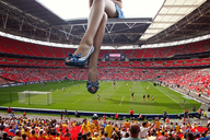 gentle giantess collage high_heels shoes stadium legs crowds sham_giu wembley