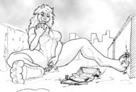 drawing crush insertion nude feet furry city mega monochrome destruction anime canine foot_play vehicles small-men nipple_licking