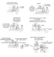 breasts drawing gentle vore comic monochrome anime shrunken_men frakass amazon elves
