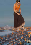 giantess collage city mega destruction barefoot skirt brunette foot_crush shadester toe_crush ankle_bracelet earrings