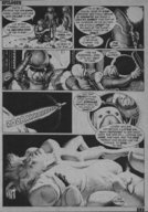 growth giantess nude giga alien blonde space comic monochrome hand