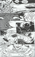 breasts drawing giantess comic monochrome ocean finger superhero underwater face nose boats vehicles