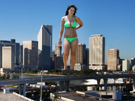 gentle giantess collage city swimsuit legs walking