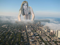 giantess collage city mega blonde swimsuit destruction wonderslug crawling giantess_may