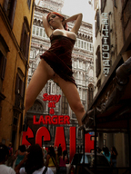 breasts giantess collage pussy city red_hair people looking_at_viewer italy florence