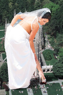 giantess crush collage black_hair high_heels blood people bride sunny denise_milani crowds chruch looking_at_tiny