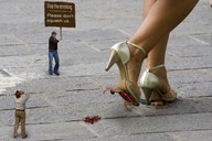 giantess crush feet high_heels blood gore shrunken_men dead