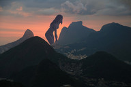 gentle collage mega swimsuit wonderslug looking_down sunset rihanna mountain_range