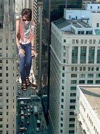 giantess collage city traffic jeans brunette smiling wonderslug looking_down sunglasses rihanna sreet holding_vehicle