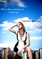 giantess collage city blonde story dress clouds sky spawngts necklace