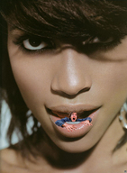 vore black_hair brown_eyes scared shrunken_men face entrapment dark_skin looking_at_viewer