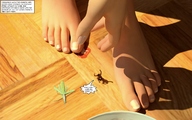 crush feet barefoot finger blood story shrunken_men hand reaching grabbing jessi_and_vicky insect tiny_mk digital_render