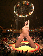 collage nude brunette ktantan circus spectators big_top