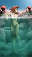 breasts drawing giantess nude water anime shrunken_men spring