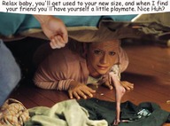 giantess collage nude blonde story unknown_artist shrunken_woman giantesses scare