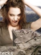 giantess collage tecks licking_lips angelina_jolie cliff