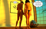 blonde black_hair butt story shrunken_woman looking_down jessi_and_vicky ufo behind_view tiny_mk digital_render