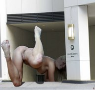 giantess nude pussy blonde barefoot crawling parking_garage_entrance