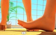 feet barefoot story shrunken_men shrunken_woman jessi_and_vicky imminent_crush tiny_mk digital_render