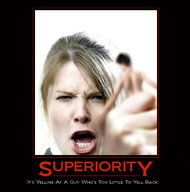 collage blonde handheld angry shrunken_men face captured poster
