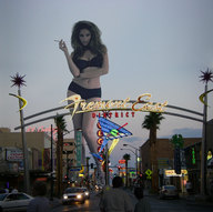 giantess collage city traffic brunette underwear smoking people streets cigarette looking_at_viewer kelly_brook