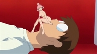 drawing nude color glasses anime pink_hair shrunken_woman unknown_anime screen_capture