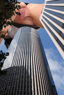 giantess collage pussy city brunette looking_down_below above_sky_scrapers