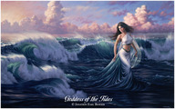 drawing giantess landscape mega color long_hair ocean brunette goddess dress transformation painting jonathon_earl_bowser