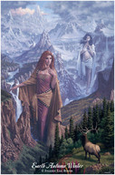 drawing giantess landscape mega color long_hair goddess red_hair painting mountains giantesses jonathon_earl_bowser