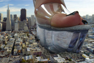 collage feet city destruction high_heels pedicured tolik platform_sandals black_nails