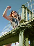 giantess collage bridge helicopter brunette wonderslug vehicles sky between_fingers point_of_view holding_vehicle