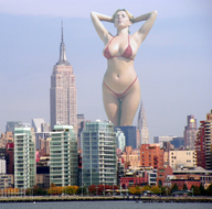 collage city mega swimsuit water closed_eyes empire_state_building