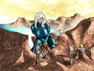 drawing gentle giantess color suit outdoors