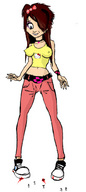 drawing giantess crush aroused color clothed blood foot_crush shrunken_people